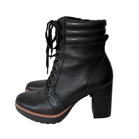 NEW Naturalizer Callie Black Women's Leather Lace-Up Ankle Boots